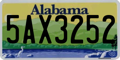 AL license plate 5AX3252