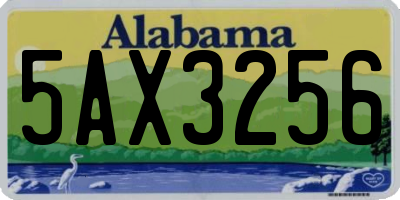 AL license plate 5AX3256