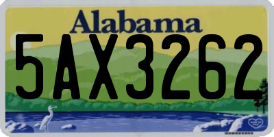 AL license plate 5AX3262