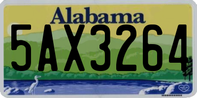 AL license plate 5AX3264