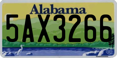 AL license plate 5AX3266