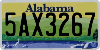 AL license plate 5AX3267