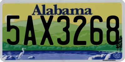 AL license plate 5AX3268