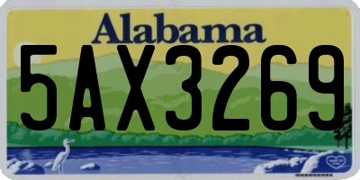AL license plate 5AX3269