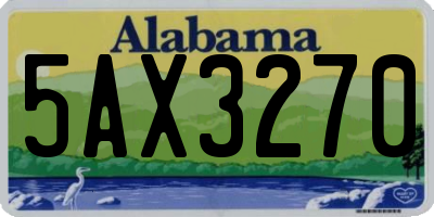 AL license plate 5AX3270