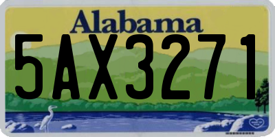 AL license plate 5AX3271