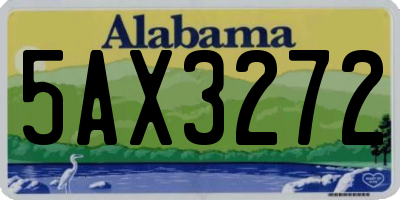 AL license plate 5AX3272