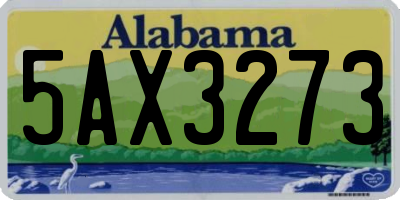 AL license plate 5AX3273