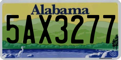 AL license plate 5AX3277
