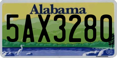 AL license plate 5AX3280