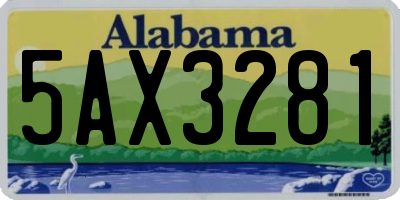 AL license plate 5AX3281