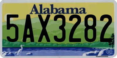 AL license plate 5AX3282