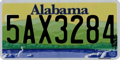 AL license plate 5AX3284