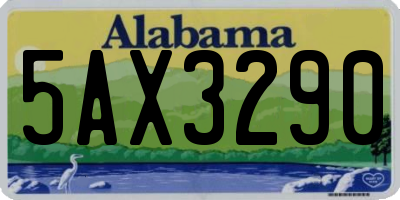 AL license plate 5AX3290