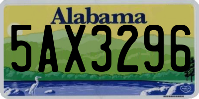 AL license plate 5AX3296