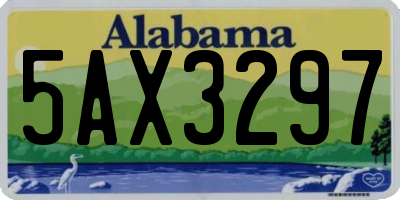 AL license plate 5AX3297