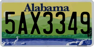 AL license plate 5AX3349