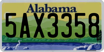 AL license plate 5AX3358