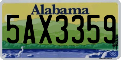 AL license plate 5AX3359