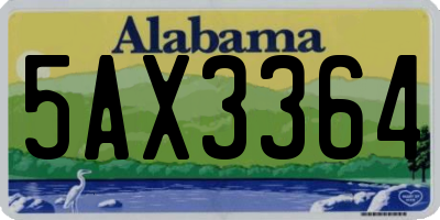 AL license plate 5AX3364