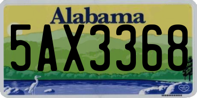 AL license plate 5AX3368