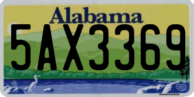 AL license plate 5AX3369