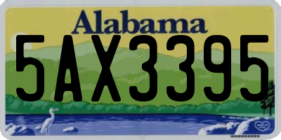 AL license plate 5AX3395