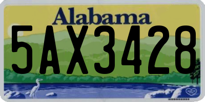 AL license plate 5AX3428