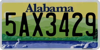 AL license plate 5AX3429