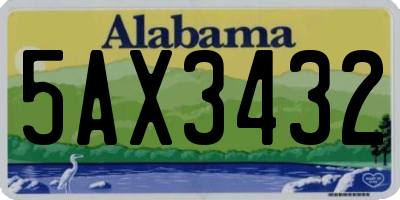 AL license plate 5AX3432