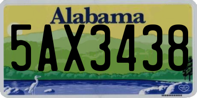 AL license plate 5AX3438
