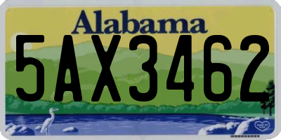 AL license plate 5AX3462