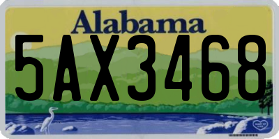 AL license plate 5AX3468