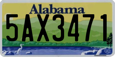 AL license plate 5AX3471