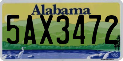 AL license plate 5AX3472