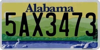 AL license plate 5AX3473