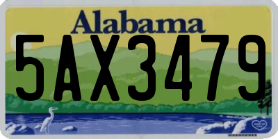 AL license plate 5AX3479