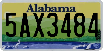 AL license plate 5AX3484