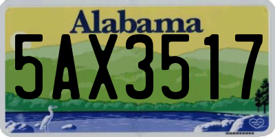 AL license plate 5AX3517