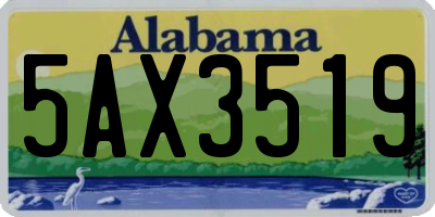 AL license plate 5AX3519