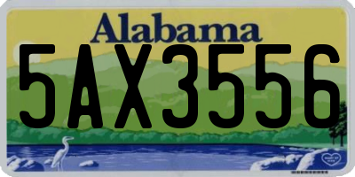 AL license plate 5AX3556