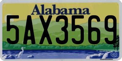 AL license plate 5AX3569