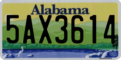 AL license plate 5AX3614
