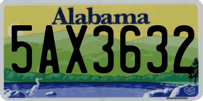 AL license plate 5AX3632