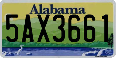 AL license plate 5AX3661