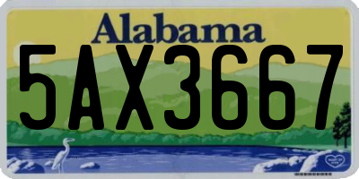 AL license plate 5AX3667