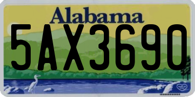 AL license plate 5AX3690