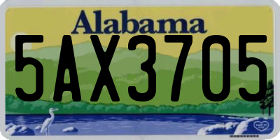 AL license plate 5AX3705