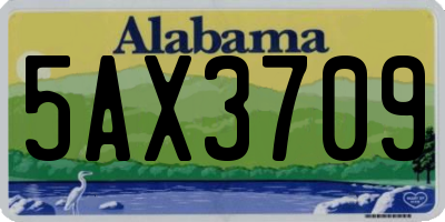 AL license plate 5AX3709