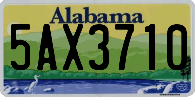 AL license plate 5AX3710